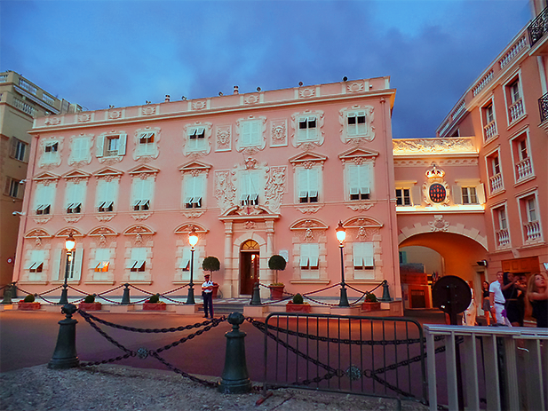 The fantastically pink Prince's Palace of Monaco