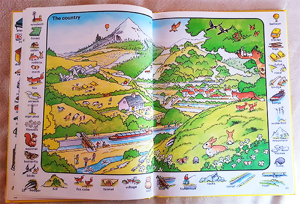 An excerpt from "The First Thousand Words," detailing words from the countryside.